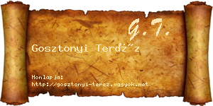 Gosztonyi Teréz névjegykártya